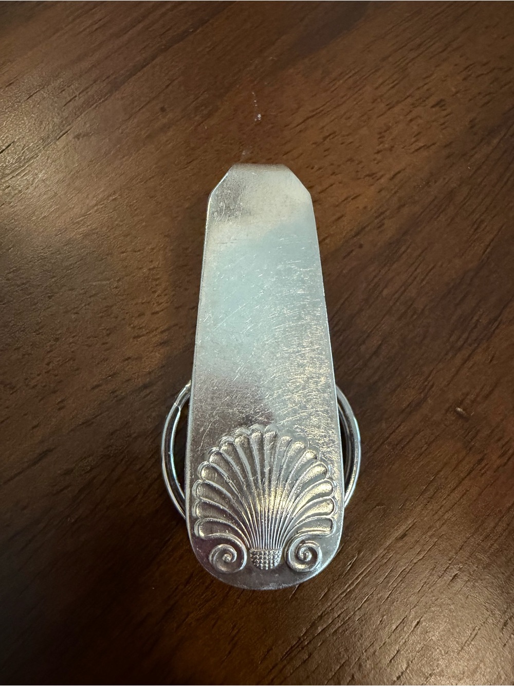 Shell Detail Silverware Purse Clip/Keyring